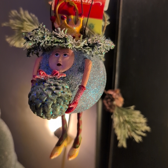 Rare Patience Brewster Mackenzie Childs Krinkles Joyful Ornament Christmas - Picture 2 of 5